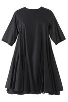 【アユーシ/AAYUSHI】のボリュームフレアハーフスリーブワンピース 人気、トレンドファッション・服の通販 founy(ファニー) ファッション Fashion レディースファッション Fashion for Women ワンピース Dresses チュニック Tunic Tops & Dresses アクセサリー Fashion Accessories シンプル Simple, Minimal チュニック Tunic, Long Top デニム Denim, Jeans Material バランス Balance, Style Balance フレア Flare, Flared フロント Front, Front Design ロング Long, Long-Length 切替 Switching, Contrast Panel thumbnail ブラック|ID: prp329100004456314 ipo3291000000032867444