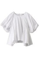 【アユーシ/AAYUSHI】のパフスリーブフレアブラウス 人気、トレンドファッション・服の通販 founy(ファニー) ファッション Fashion レディースファッション Fashion for Women トップス・カットソー Cut & Sew Tops シャツ・ブラウス・オフィスカジュアル Elegant Blouses & Button-Ups ショート Short, Short Length スリーブ Sleeve, Long Sleeve / Short Sleeve フェミニン Feminine, Girly フレア Flare, Flared リボン Ribbon, Bow |ID:prp329100004456315