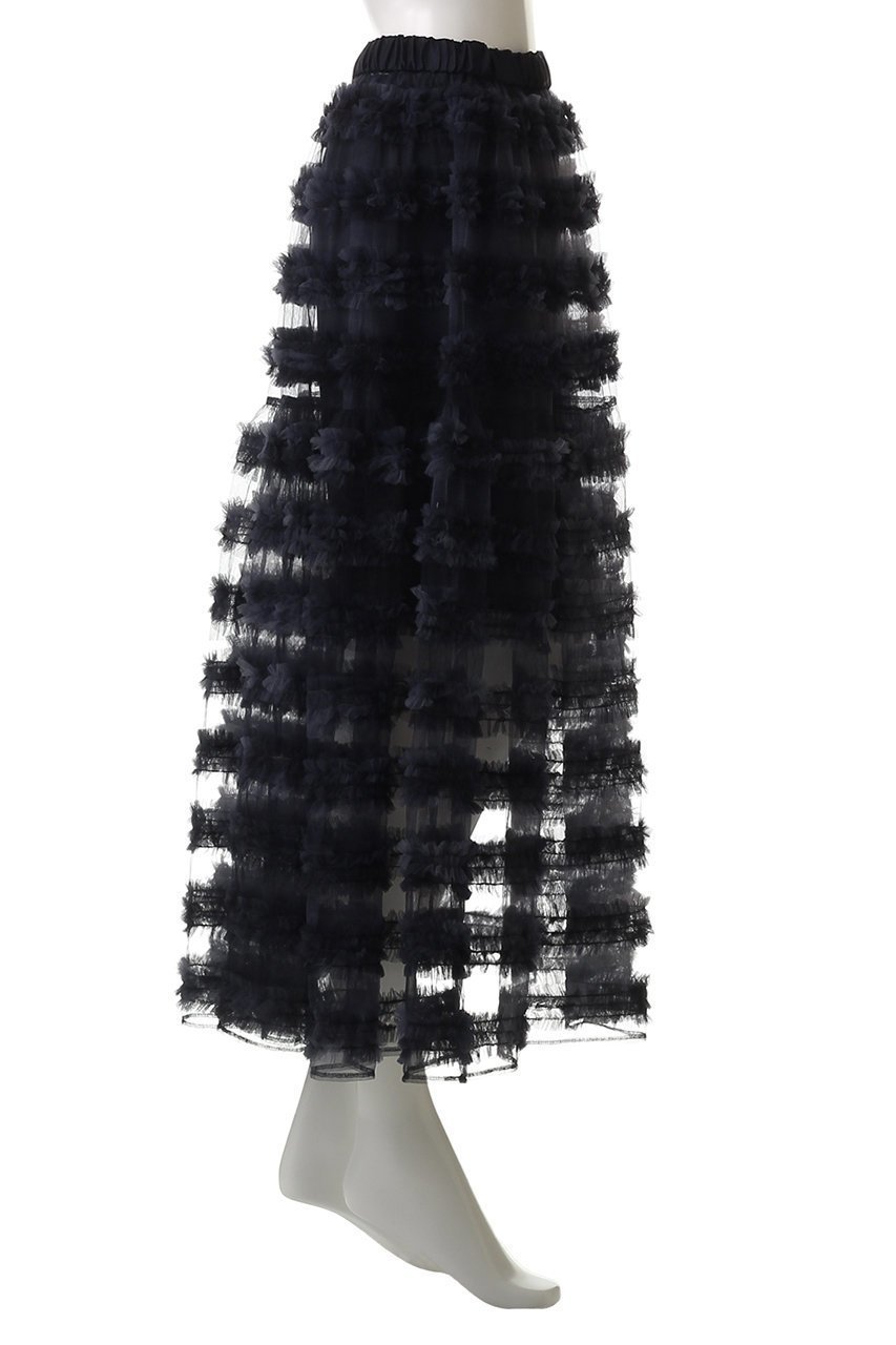 【ジェイドット/j.】のチュールジャカードフレアスカート 人気、トレンドファッション・服の通販 founy(ファニー) 　ファッション　Fashion　レディースファッション　Fashion for Women　スカート　Skirts　Aライン・フレアスカート　A-Line & Flared Skirts　ロングスカート　Long Skirts / Maxi & Midi Skirts　エアリー　Airy Texture　シンプル　Simple, Minimal　ジャカード／ジャガード　Jacquard, Woven Pattern　チュール　Tulip, Tulip Motif　フレア　Flare, Flared　ロング　Long, Long-Length　other-3|ID: prp329100004456316 ipo3291000000031250059