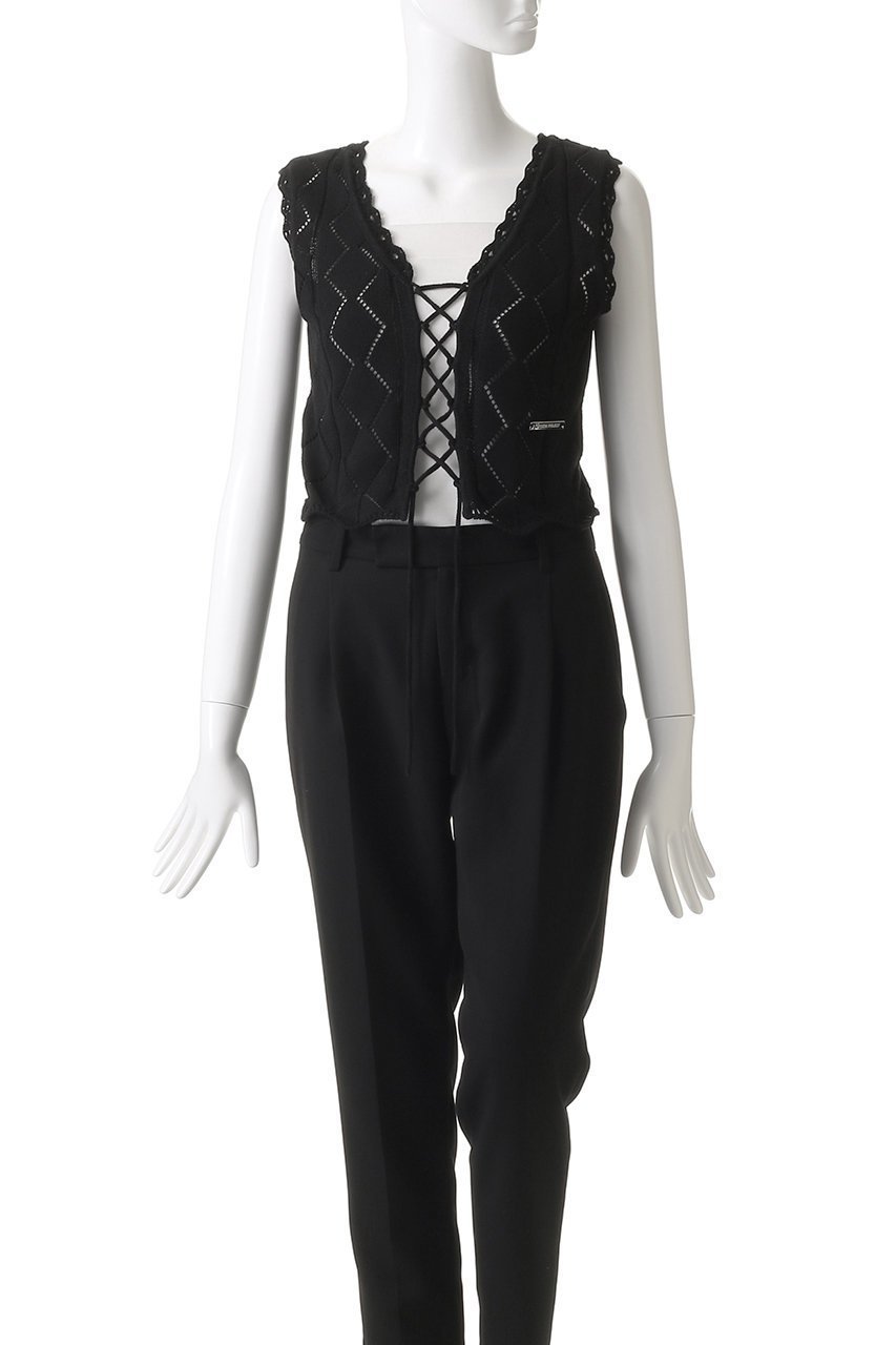 【プランク プロジェクト/PRANK PROJECT】の2WAYレースアップベスト / 2WAY Lace-up Vest 人気、トレンドファッション・服の通販 founy(ファニー) 　ファッション　Fashion　レディースファッション　Fashion for Women　アウター　Coat / Outerwear Collection　レディースジャケット・軽アウター　Jackets　おすすめ　Recommended / Our Picks　ジャケット　Jacket, Outerwear　スカラップ　Scallop, Scalloped Edge　フロント　Front, Front Design　ベスト　Vest, Waistcoat　レース　Lace, Lace Fabric　透かし　Cut-Out, Lacework　other-2|ID: prp329100004456320 ipo3291000000032954537