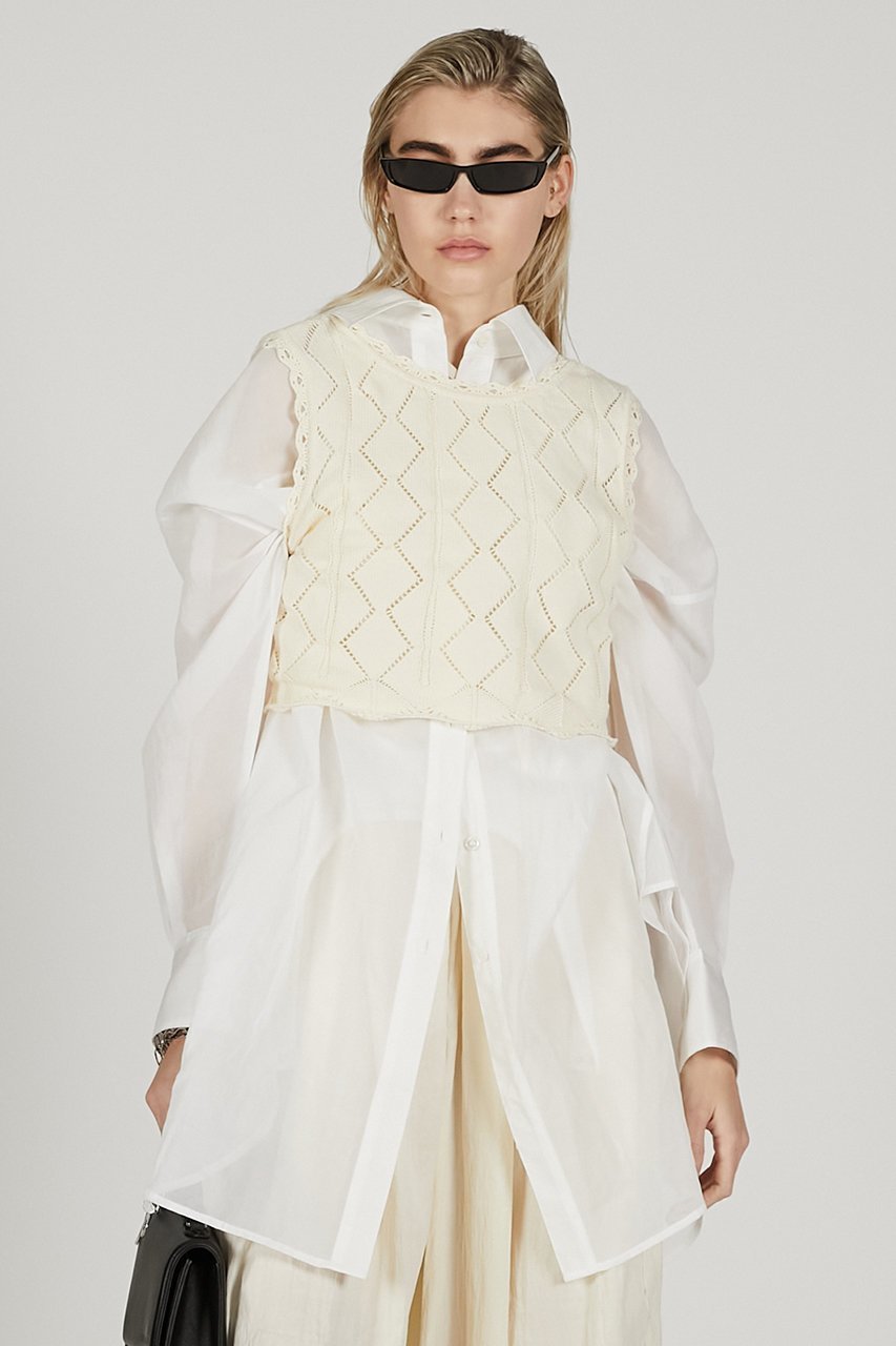 【プランク プロジェクト/PRANK PROJECT】の2WAYレースアップベスト / 2WAY Lace-up Vest 人気、トレンドファッション・服の通販 founy(ファニー) 　ファッション　Fashion　レディースファッション　Fashion for Women　アウター　Coat / Outerwear Collection　レディースジャケット・軽アウター　Jackets　おすすめ　Recommended / Our Picks　ジャケット　Jacket, Outerwear　スカラップ　Scallop, Scalloped Edge　フロント　Front, Front Design　ベスト　Vest, Waistcoat　レース　Lace, Lace Fabric　透かし　Cut-Out, Lacework　other-7|ID: prp329100004456320 ipo3291000000035923456