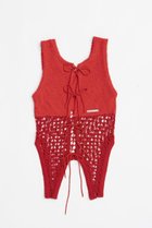 【プランク プロジェクト/PRANK PROJECT】のコイルメッシュコンビニットタンク / Coil Mesh Knit Tank RED(レッド)|ID: prp329100004456322 ipo3291000000031184098