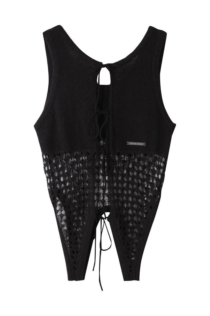 【プランク プロジェクト/PRANK PROJECT】のコイルメッシュコンビニットタンク / Coil Mesh Knit Tank インテリア・キッズ・メンズ・レディースファッション・服の通販 founy(ファウニー) https://founy.com/ ファッション Fashion レディースファッション Fashion for Women トップス・カットソー Cut & Sew Tops ニット Knit Tops & Sweaters カジュアルプルオーバー・ニットトップス Pullovers & Knit Tops / Casual Pullovers おすすめ Recommended / Our Picks デニム Denim, Jeans Material メッシュ Mesh, Net Fabric リボン Ribbon, Bow |ID: prp329100004456322 ipo3291000000032924541
