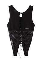 【プランク プロジェクト/PRANK PROJECT】のコイルメッシュコンビニットタンク / Coil Mesh Knit Tank 人気、トレンドファッション・服の通販 founy(ファニー) ファッション Fashion レディースファッション Fashion for Women トップス・カットソー Cut & Sew Tops ニット Knit Tops & Sweaters カジュアルプルオーバー・ニットトップス Pullovers & Knit Tops / Casual Pullovers おすすめ Recommended / Our Picks デニム Denim, Jeans Material メッシュ Mesh, Net Fabric リボン Ribbon, Bow thumbnail BLK(ブラック)|ID: prp329100004456322 ipo3291000000032924551