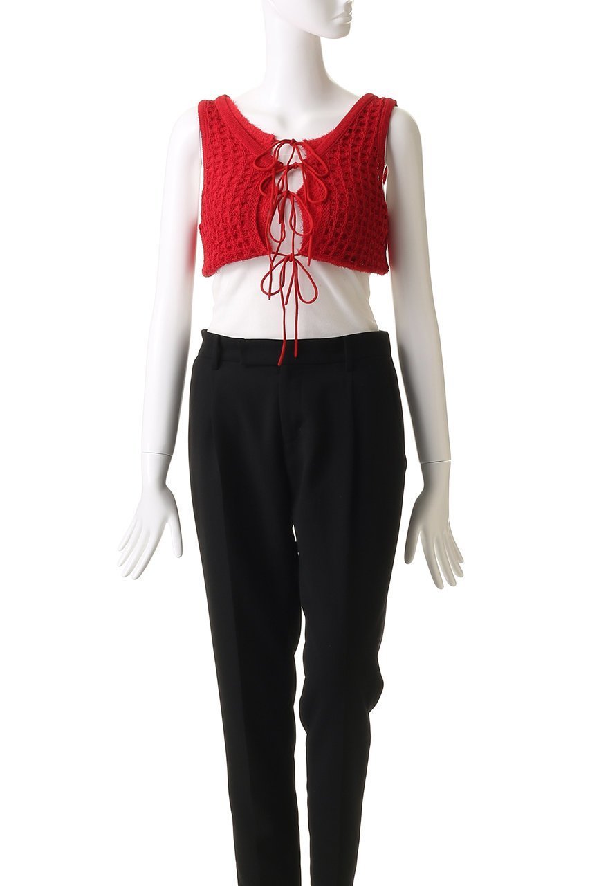 【プランク プロジェクト/PRANK PROJECT】のコイルメッシュコンビニットタンク / Coil Mesh Knit Tank 人気、トレンドファッション・服の通販 founy(ファニー) 　ファッション　Fashion　レディースファッション　Fashion for Women　トップス・カットソー　Cut & Sew Tops　ニット　Knit Tops & Sweaters　カジュアルプルオーバー・ニットトップス　Pullovers & Knit Tops / Casual Pullovers　おすすめ　Recommended / Our Picks　デニム　Denim, Jeans Material　メッシュ　Mesh, Net Fabric　リボン　Ribbon, Bow　other-6|ID: prp329100004456322 ipo3291000000032924607