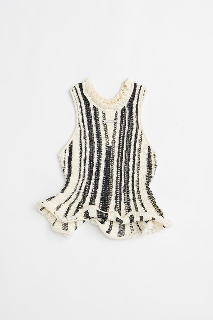 【プランク プロジェクト/PRANK PROJECT】のウェーブヘムポップコーンニットタンク / Wave Hem Popcorn Knit Tank インテリア・キッズ・メンズ・レディースファッション・服の通販 founy(ファニー) https://founy.com/ ファッション Fashion レディースファッション WOMEN トップス・カットソー Tops/Tshirt ニット Knit Tops プルオーバー Pullover ストライプ Stripe ストレート Straight タンク Tank デニム Denim フリル Frills ヘムライン Hemline ワイド Wide ワイヤー Wire |ID: prp329100004456323 ipo3291000000031184099