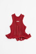 【プランク プロジェクト/PRANK PROJECT】のウェーブヘムポップコーンニットタンク / Wave Hem Popcorn Knit Tank RED(レッド)|ID: prp329100004456323 ipo3291000000031184102