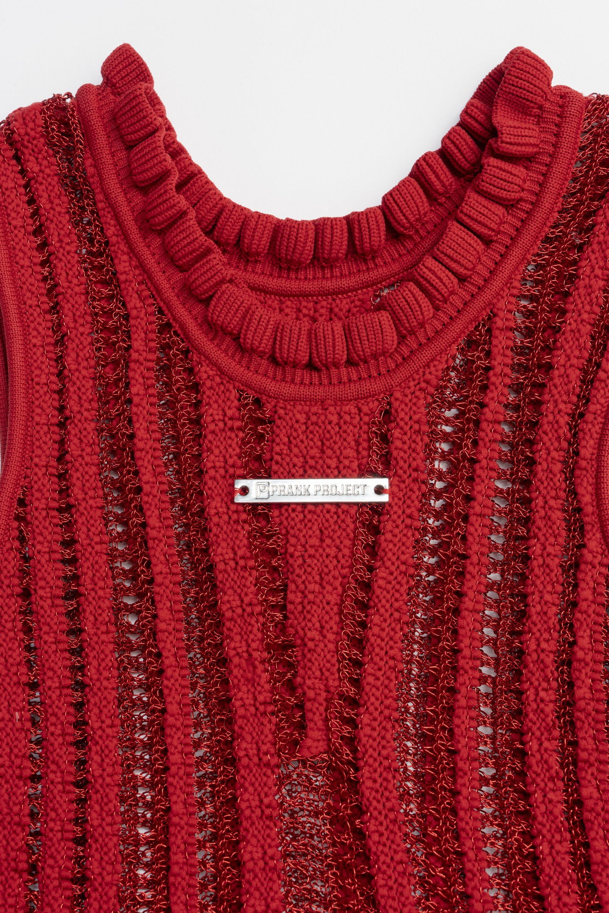 【プランク プロジェクト/PRANK PROJECT】のウェーブヘムポップコーンニットタンク / Wave Hem Popcorn Knit Tank 人気、トレンドファッション・服の通販 founy(ファニー) 　ファッション　Fashion　レディースファッション　WOMEN　トップス・カットソー　Tops/Tshirt　ニット　Knit Tops　プルオーバー　Pullover　ストライプ　Stripe　ストレート　Straight　タンク　Tank　デニム　Denim　フリル　Frills　ヘムライン　Hemline　ワイド　Wide　ワイヤー　Wire　other-2|ID: prp329100004456323 ipo3291000000031239569