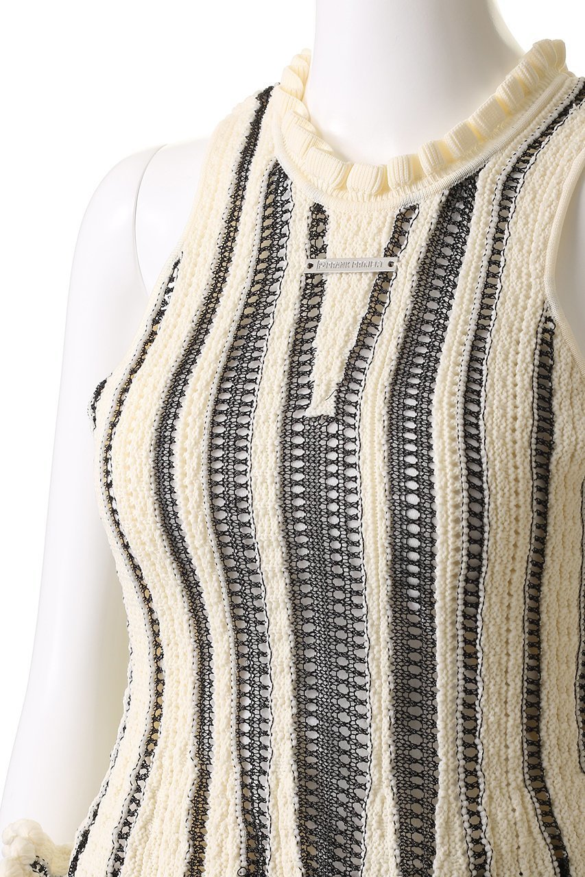 【プランク プロジェクト/PRANK PROJECT】のウェーブヘムポップコーンニットタンク / Wave Hem Popcorn Knit Tank 人気、トレンドファッション・服の通販 founy(ファニー) 　ファッション　Fashion　レディースファッション　WOMEN　トップス・カットソー　Tops/Tshirt　ニット　Knit Tops　プルオーバー　Pullover　ストライプ　Stripe　ストレート　Straight　タンク　Tank　デニム　Denim　フリル　Frills　ヘムライン　Hemline　ワイド　Wide　ワイヤー　Wire　other-5|ID: prp329100004456323 ipo3291000000031804666