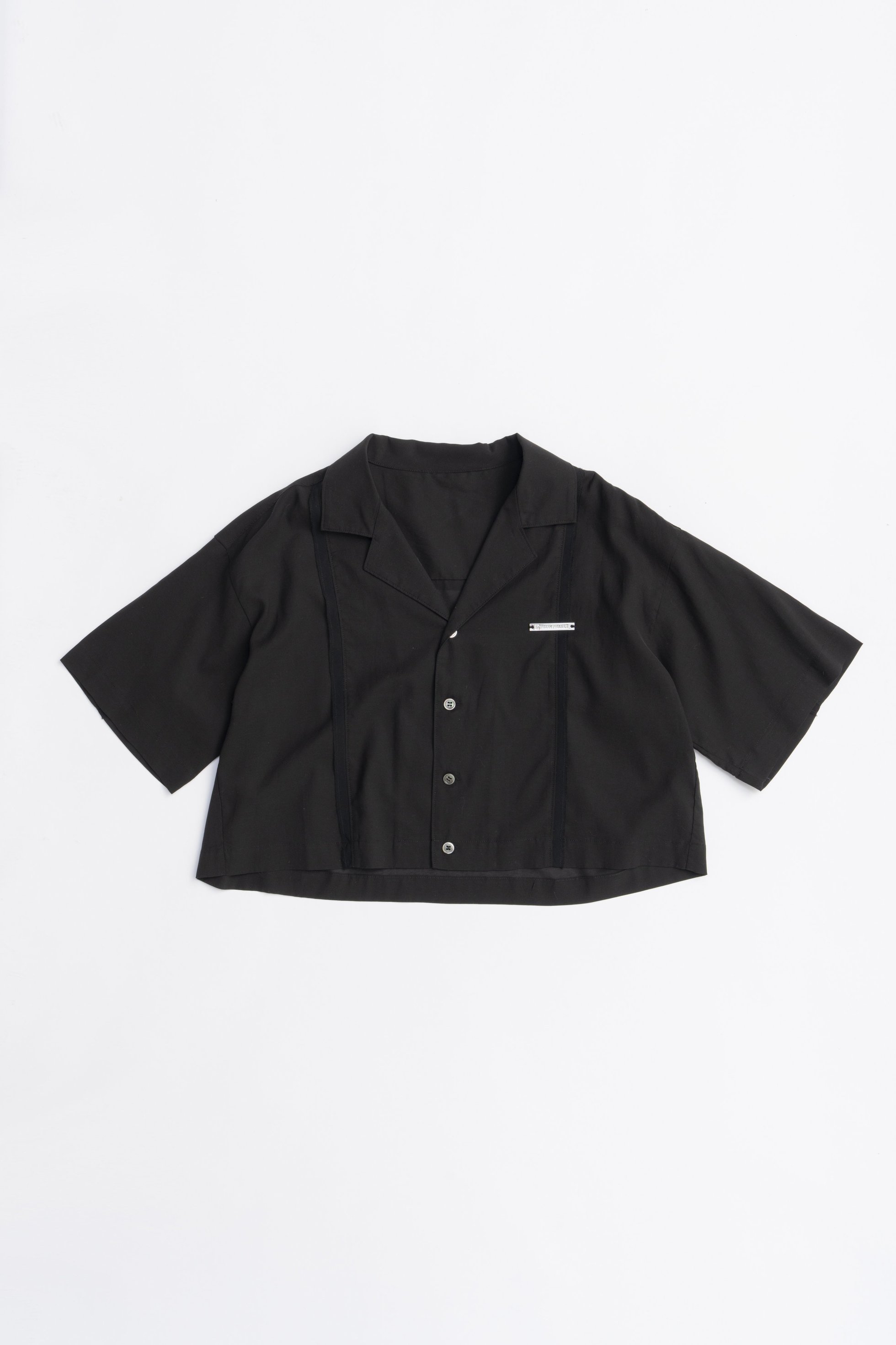 【プランク プロジェクト/PRANK PROJECT】のシアーオープンカラーシャツ / Sheer Open Collar Shirt インテリア・キッズ・メンズ・レディースファッション・服の通販 founy(ファニー) 　ファッション　Fashion　レディースファッション　WOMEN　トップス・カットソー　Tops/Tshirt　シャツ/ブラウス　Shirts/Blouses　キュプラ　Cupra　クロップド　Cropped　シアー　Sheer　ショート　Short　スリーブ　Sleeve　夏　Summer　BLK(ブラック)|ID: prp329100004456325 ipo3291000000031184107