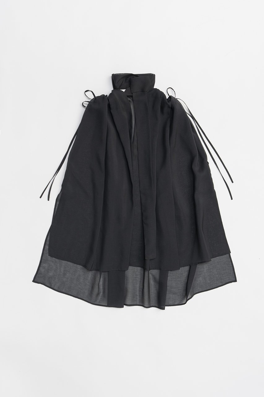 【プランク プロジェクト/PRANK PROJECT】のスカーフネックブラウス / Scarf Neck Blouse インテリア・キッズ・メンズ・レディースファッション・服の通販 founy(ファニー) 　ファッション　Fashion　レディースファッション　Fashion for Women　トップス・カットソー　Cut & Sew Tops　シャツ・ブラウス・オフィスカジュアル　Elegant Blouses & Button-Ups　おすすめ　Recommended / Our Picks　シアー　Sheer, See-Through　ショート　Short, Short Length　スカーフ　Scarf, Neckwear　スリーブ　Sleeve, Long Sleeve / Short Sleeve　チェック　Check, Plaid, Tartan　チュニック　Tunic, Long Top　ブロック　Block, Solid Block Pattern　BLK(ブラック)|ID: prp329100004456328 ipo3291000000036080809