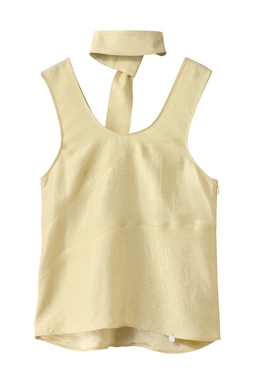 【プランク プロジェクト/PRANK PROJECT】のスカーフサテンタンク / Scarf Satin Tank インテリア・キッズ・メンズ・レディースファッション・服の通販 founy(ファニー) 　ファッション　Fashion　レディースファッション　Fashion for Women　トップス・カットソー　Cut & Sew Tops　キャミソール&ノースリーブ　Camisoles & Sleeveless Tops　シャツ・ブラウス・オフィスカジュアル　Elegant Blouses & Button-Ups　ロングTシャツ・Tシャツ　Longline T-Shirts & Tees　カットソー・ベーシックTシャツ　Cut-and-Sewn Tops / Stretch Tees & Basics　おすすめ　Recommended / Our Picks　キャミソール　Camisole, Spaghetti Strap Top　サテン　Satin, Glossy Fabric　スカーフ　Scarf, Neckwear　セットアップ　Set-Up, Coordinated Outfit　タンク　Tank Top, Sleeveless Top　ツイル　Twist, Twisted Detail　デニム　Denim, Jeans Material　L.YEL(ライトイエロー)|ID: prp329100004456330 ipo3291000000032841050