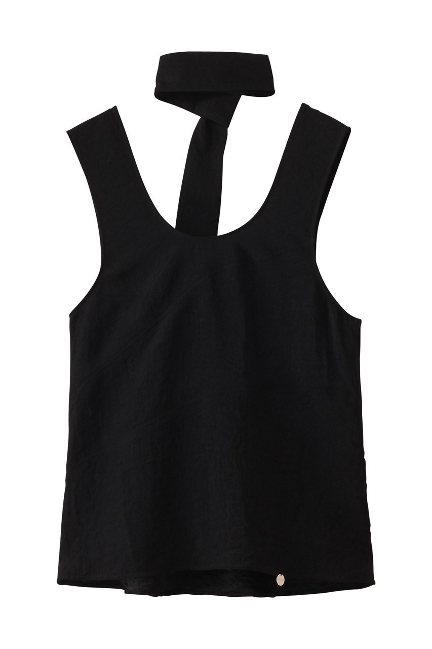 【プランク プロジェクト/PRANK PROJECT】のスカーフサテンタンク / Scarf Satin Tank インテリア・キッズ・メンズ・レディースファッション・服の通販 founy(ファニー) 　ファッション　Fashion　レディースファッション　Fashion for Women　トップス・カットソー　Cut & Sew Tops　キャミソール&ノースリーブ　Camisoles & Sleeveless Tops　シャツ・ブラウス・オフィスカジュアル　Elegant Blouses & Button-Ups　ロングTシャツ・Tシャツ　Longline T-Shirts & Tees　カットソー・ベーシックTシャツ　Cut-and-Sewn Tops / Stretch Tees & Basics　おすすめ　Recommended / Our Picks　キャミソール　Camisole, Spaghetti Strap Top　サテン　Satin, Glossy Fabric　スカーフ　Scarf, Neckwear　セットアップ　Set-Up, Coordinated Outfit　タンク　Tank Top, Sleeveless Top　ツイル　Twist, Twisted Detail　デニム　Denim, Jeans Material　BLK(ブラック)|ID: prp329100004456330 ipo3291000000034421048
