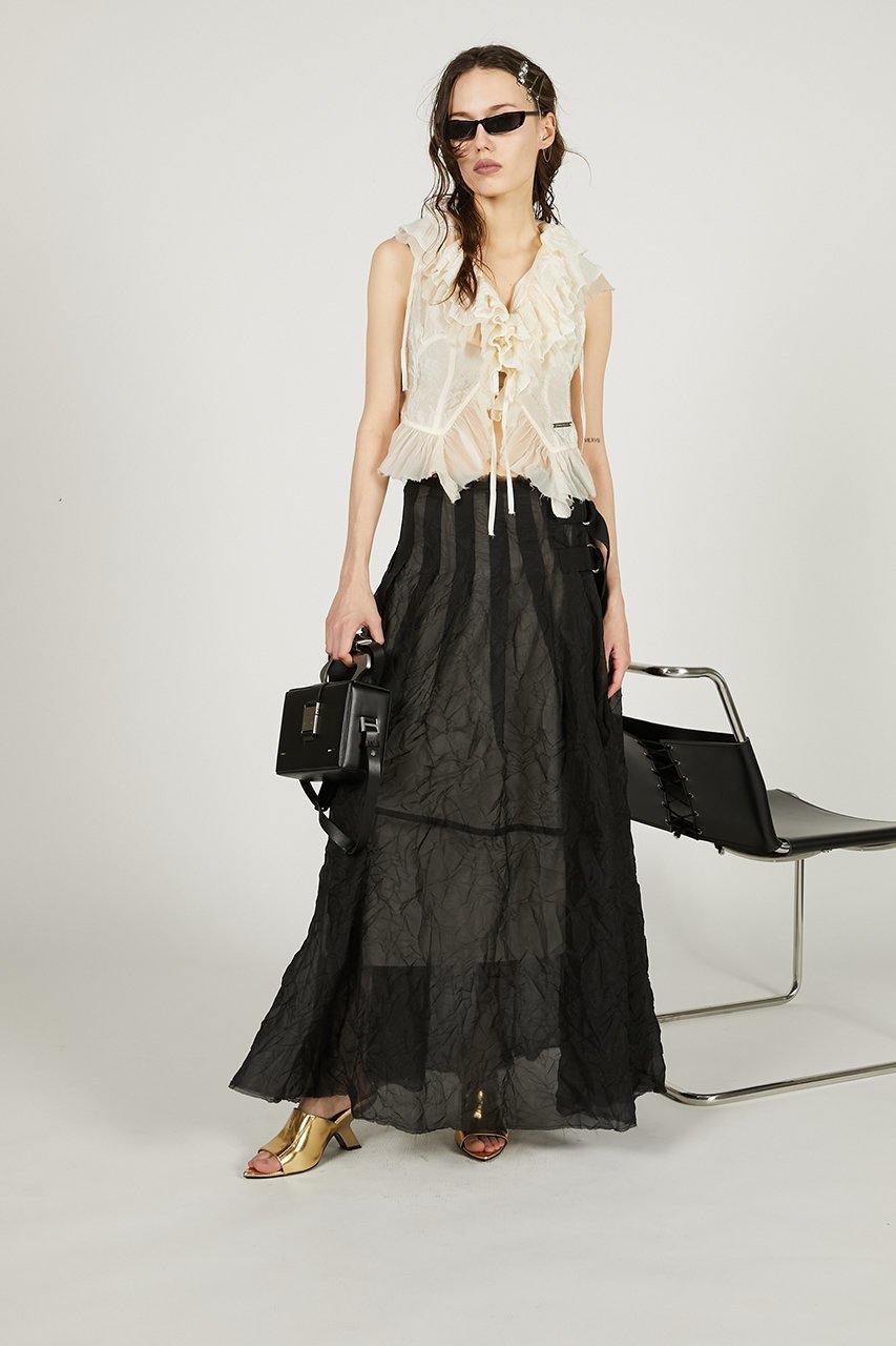 【プランク プロジェクト/PRANK PROJECT】のラッフルフリルブラウス / Ruffle Blouse 人気、トレンドファッション・服の通販 founy(ファニー) 　ファッション　Fashion　レディースファッション　WOMEN　トップス・カットソー　Tops/Tshirt　シャツ/ブラウス　Shirts/Blouses　おすすめ　Recommend　インナー　Inner　シアー　Sheer　ショート　Short　ジャケット　Jacket　スラックス　Slacks　スリーブ　Sleeve　デニム　Denim　フリル　Frills　ボトム　Bottom　ミックス　Mix　ロマンティック　Romantic　羽織　Haori　other-4|ID: prp329100004456332 ipo3291000000031250149