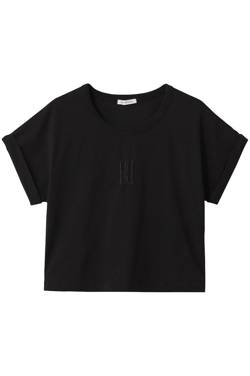 【バイ マレーネ ビルガー/BY MALENE BIRGER】のHEDALIA クロップ丈カットソー インテリア・キッズ・メンズ・レディースファッション・服の通販 founy(ファニー) 　ファッション　Fashion　レディースファッション　Fashion for Women　トップス・カットソー　Cut & Sew Tops　シャツ・ブラウス・オフィスカジュアル　Elegant Blouses & Button-Ups　ロングTシャツ・Tシャツ　Longline T-Shirts & Tees　カットソー・ベーシックTシャツ　Cut-and-Sewn Tops / Stretch Tees & Basics　カットソー　Cut and Sewn Top　ショート　Short, Short Length　シンプル　Simple, Minimal　スリーブ　Sleeve, Long Sleeve / Short Sleeve　トレンド　Trend, Trending Now　バランス　Balance, Style Balance　ベスト　Vest, Waistcoat　ブラック|ID: prp329100004456337 ipo3291000000032858592