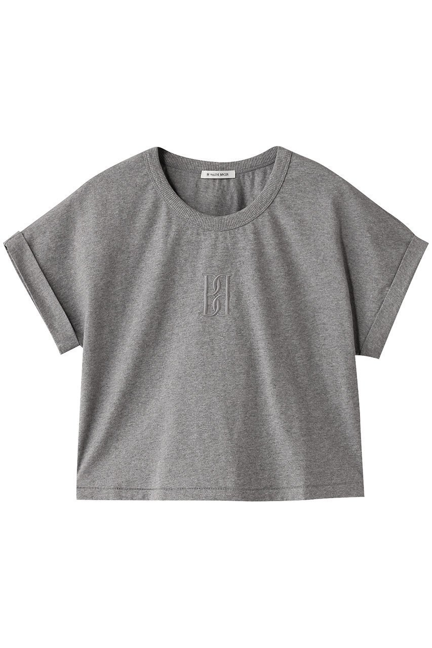 【バイ マレーネ ビルガー/BY MALENE BIRGER】のHEDALIA クロップ丈カットソー インテリア・キッズ・メンズ・レディースファッション・服の通販 founy(ファニー) 　ファッション　Fashion　レディースファッション　Fashion for Women　トップス・カットソー　Cut & Sew Tops　シャツ・ブラウス・オフィスカジュアル　Elegant Blouses & Button-Ups　ロングTシャツ・Tシャツ　Longline T-Shirts & Tees　カットソー・ベーシックTシャツ　Cut-and-Sewn Tops / Stretch Tees & Basics　カットソー　Cut and Sewn Top　ショート　Short, Short Length　シンプル　Simple, Minimal　スリーブ　Sleeve, Long Sleeve / Short Sleeve　トレンド　Trend, Trending Now　バランス　Balance, Style Balance　ベスト　Vest, Waistcoat　グレーメランジ|ID: prp329100004456337 ipo3291000000032858597