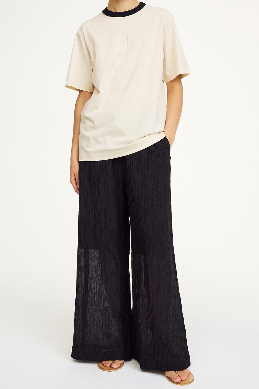【バイ マレーネ ビルガー/BY MALENE BIRGER】のFAYEH. 刺しゅうロゴショートスリーブTシャツ 人気、トレンドファッション・服の通販 founy(ファニー) 　ファッション　Fashion　レディースファッション　WOMEN　トップス・カットソー　Tops/Tshirt　シャツ/ブラウス　Shirts/Blouses　ロング / Tシャツ　T-Shirts　カットソー　Cut and Sewn　インナー　Inner　カットソー　Cut And Sew　ショート　Short　シンプル　Simple　ジャケット　Jacket　スラックス　Slacks　スリーブ　Sleeve　デニム　Denim　エレガント 上品　Elegant　other-6|ID: prp329100004456338 ipo3291000000031323956