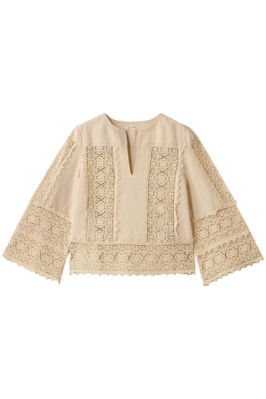 【バイ マレーネ ビルガー/BY MALENE BIRGER】のDONNA ロングスリーブブラウス インテリア・キッズ・メンズ・レディースファッション・服の通販 founy(ファニー) 　ファッション　Fashion　レディースファッション　WOMEN　トップス・カットソー　Tops/Tshirt　シャツ/ブラウス　Shirts/Blouses　コンパクト　Compact　ショート　Short　スリーブ　Sleeve　レース　Race　ロング　Long　ホワイト|ID: prp329100004456341 ipo3291000000031184157