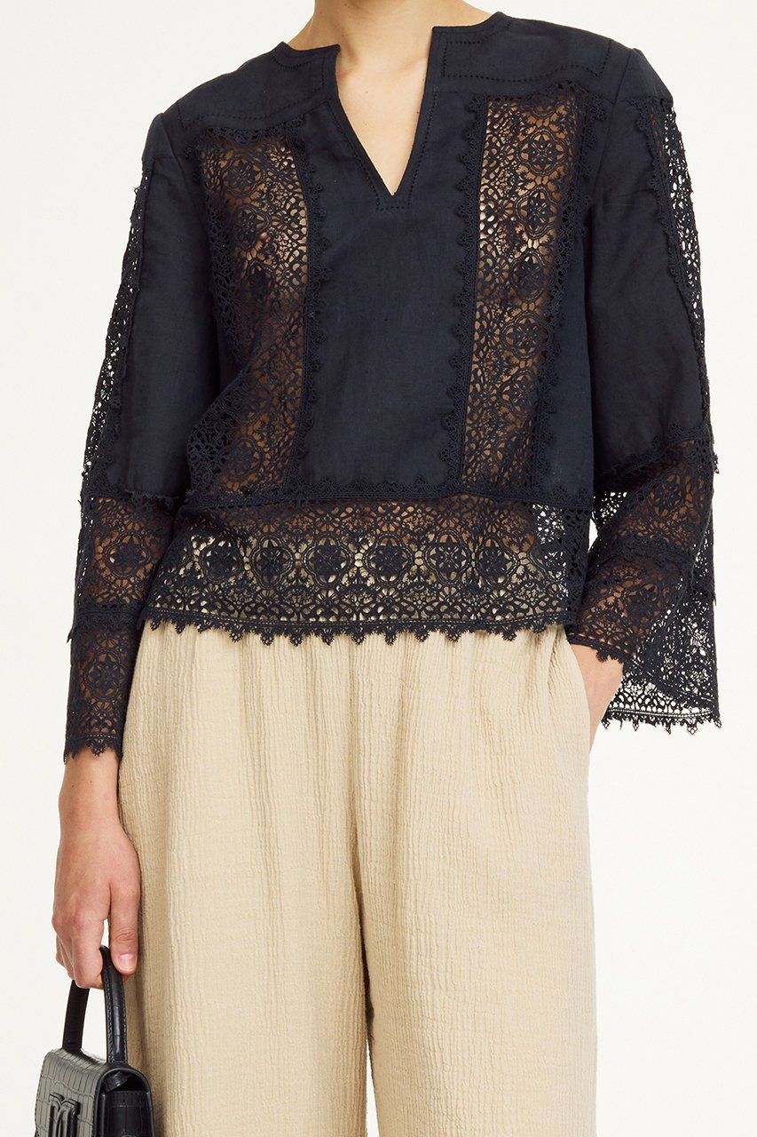 【バイ マレーネ ビルガー/BY MALENE BIRGER】のDONNA ロングスリーブブラウス 人気、トレンドファッション・服の通販 founy(ファニー) 　ファッション　Fashion　レディースファッション　WOMEN　トップス・カットソー　Tops/Tshirt　シャツ/ブラウス　Shirts/Blouses　コンパクト　Compact　ショート　Short　スリーブ　Sleeve　レース　Race　ロング　Long　other-7|ID: prp329100004456341 ipo3291000000031323966