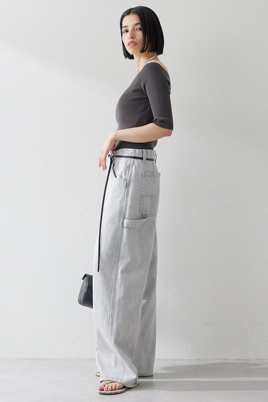 【ウィムガゼット/Whim Gazette】の【THE PAUSE】オフショルハーフスリーブプルオーバー 人気、トレンドファッション・服の通販 founy(ファニー) 　ファッション　Fashion　レディースファッション　Fashion for Women　トップス・カットソー　Cut & Sew Tops　ニット　Knit Tops & Sweaters　カジュアルプルオーバー・ニットトップス　Pullovers & Knit Tops / Casual Pullovers　インナー　Innerwear　クール　Cool, Chic　シンプル　Simple, Minimal　ジャケット　Jacket, Outerwear　ストレッチ　Stretch, Stretchy Fabric　スマート　Smart, Elegant　フィット　Fit, Slim Fit　ミラノリブ　Milano Rib, Milano Stitch　ワイド　Wide, Wide Fit　エレガント 上品　Elegant　半袖　Short Sleeve, Half Sleeve　other-6|ID: prp329100004456342 ipo3291000000032810673