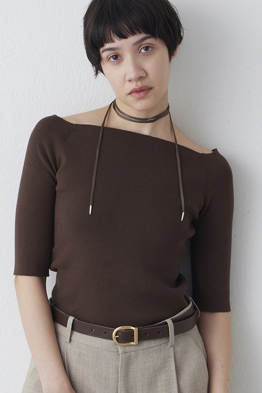 【ウィムガゼット/Whim Gazette】の【THE PAUSE】オフショルハーフスリーブプルオーバー インテリア・キッズ・メンズ・レディースファッション・服の通販 founy(ファニー) ファッション Fashion レディースファッション Fashion for Women トップス・カットソー Cut & Sew Tops ニット Knit Tops & Sweaters カジュアルプルオーバー・ニットトップス Pullovers & Knit Tops / Casual Pullovers 2026年 2026 インナー Innerwear クール Cool, Chic シンプル Simple, Minimal ジャケット Jacket, Outerwear ストレッチ Stretch, Stretchy Fabric スマート Smart, Elegant フィット Fit, Slim Fit ミラノリブ Milano Rib, Milano Stitch ワイド Wide, Wide Fit エレガント 上品 Elegant 半袖 Short Sleeve, Half Sleeve 夏 Summer 春 Spring S/S・春夏 SS, Spring/Summer, Warm Season ブラウン|ID: prp329100004456342 ipo3291000000036233290