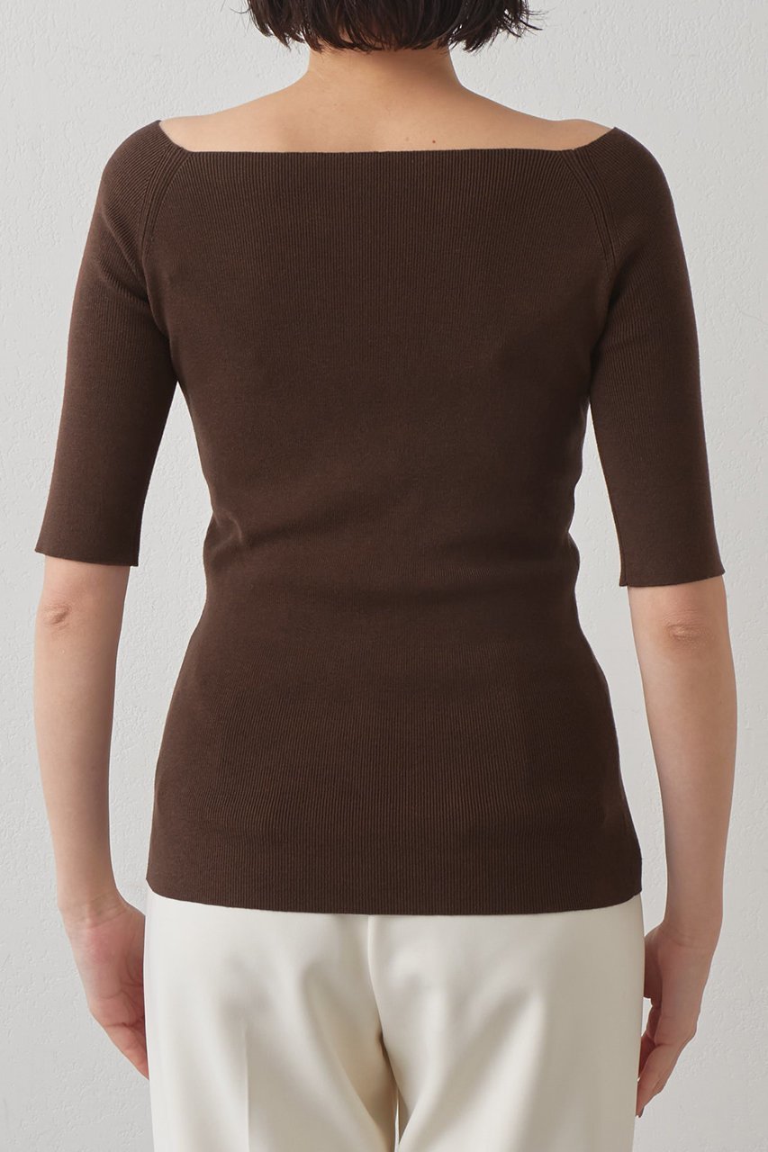 【ウィムガゼット/Whim Gazette】の【THE PAUSE】オフショルハーフスリーブプルオーバー 人気、トレンドファッション・服の通販 founy(ファニー) ファッション Fashion レディースファッション Fashion for Women トップス・カットソー Cut & Sew Tops ニット Knit Tops & Sweaters カジュアルプルオーバー・ニットトップス Pullovers & Knit Tops / Casual Pullovers 2026年 2026 インナー Innerwear クール Cool, Chic シンプル Simple, Minimal ジャケット Jacket, Outerwear ストレッチ Stretch, Stretchy Fabric スマート Smart, Elegant フィット Fit, Slim Fit ミラノリブ Milano Rib, Milano Stitch ワイド Wide, Wide Fit エレガント 上品 Elegant 半袖 Short Sleeve, Half Sleeve 夏 Summer 春 Spring S/S・春夏 SS, Spring/Summer, Warm Season other-8|ID: prp329100004456342 ipo3291000000036233300