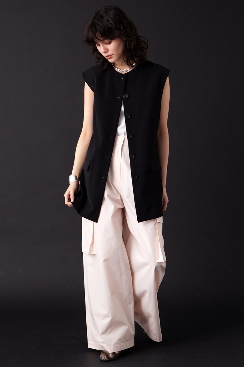 【ウィムガゼット/Whim Gazette】の【THE PAUSE】ダブルクロスジレ 人気、トレンドファッション・服の通販 founy(ファニー) 　ファッション　Fashion　レディースファッション　WOMEN　アウター　Coat Outerwear　ジャケット　Jackets　おすすめ　Recommend　シェイプ　Shape　ジャケット　Jacket　ストレッチ　Stretch　スマート　Smart　セットアップ　Set Up　ダブル　Double　ベスト　Vest　other-2|ID: prp329100004456347 ipo3291000000031250239