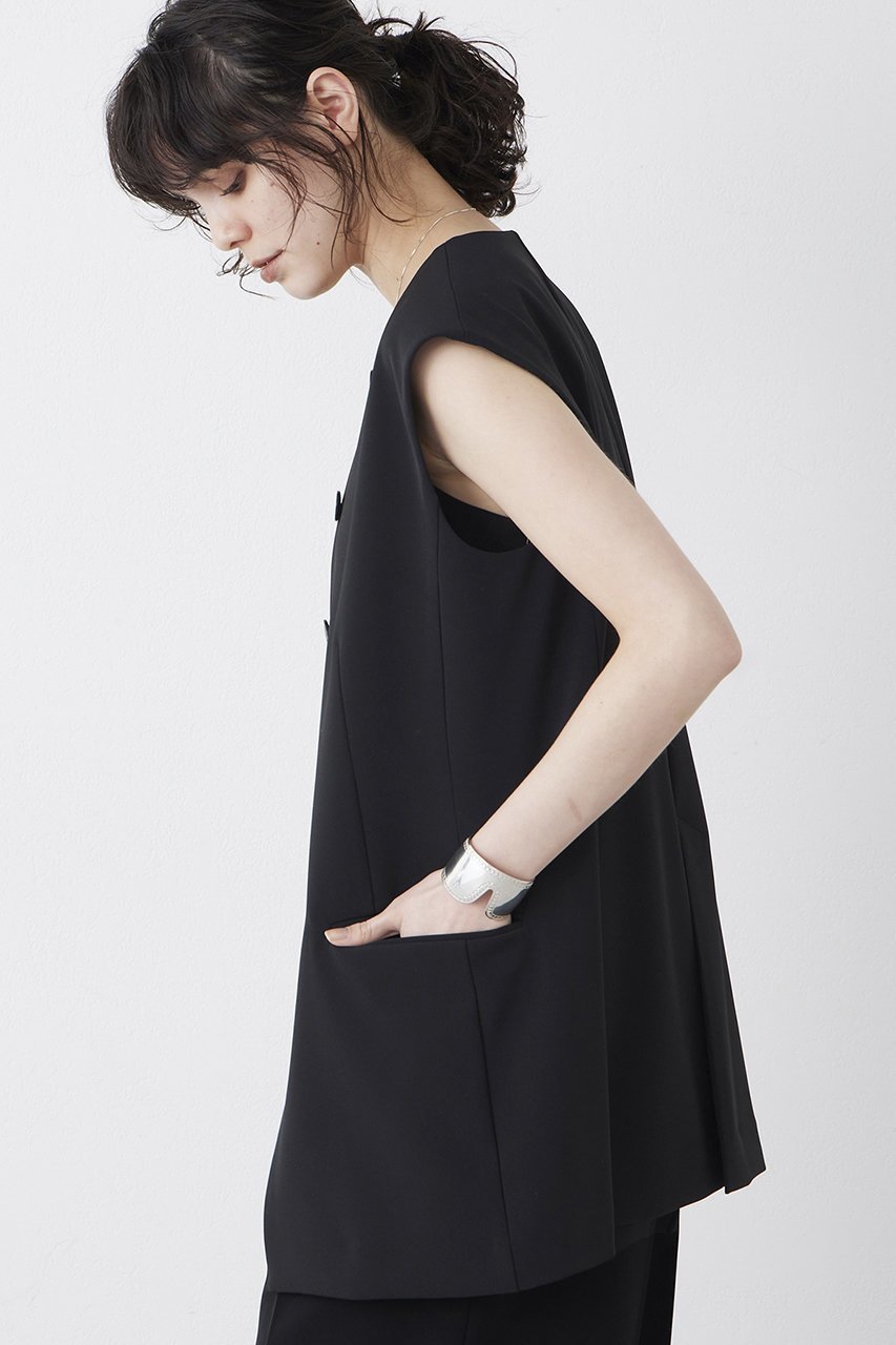 【ウィムガゼット/Whim Gazette】の【THE PAUSE】ダブルクロスジレ 人気、トレンドファッション・服の通販 founy(ファニー) 　ファッション　Fashion　レディースファッション　WOMEN　アウター　Coat Outerwear　ジャケット　Jackets　おすすめ　Recommend　シェイプ　Shape　ジャケット　Jacket　ストレッチ　Stretch　スマート　Smart　セットアップ　Set Up　ダブル　Double　ベスト　Vest　other-3|ID: prp329100004456347 ipo3291000000031250240