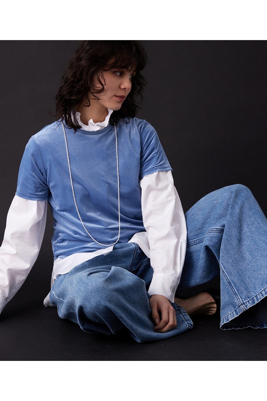 【ウィムガゼット/Whim Gazette】の【THE PAUSE】ベロアコンパクトTシャツ 人気、トレンドファッション・服の通販 founy(ファニー) 　ファッション　Fashion　レディースファッション　WOMEN　トップス・カットソー　Tops/Tshirt　シャツ/ブラウス　Shirts/Blouses　ロング / Tシャツ　T-Shirts　カットソー　Cut and Sewn　ベロア　Velour　コンパクト　Compact　ショート　Short　シンプル　Simple　ストレッチ　Stretch　スリーブ　Sleeve　ベロア　Velor　other-4|ID: prp329100004456348 ipo3291000000031250248
