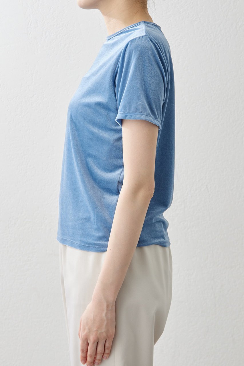 【ウィムガゼット/Whim Gazette】の【THE PAUSE】ベロアコンパクトTシャツ 人気、トレンドファッション・服の通販 founy(ファニー) 　ファッション　Fashion　レディースファッション　WOMEN　トップス・カットソー　Tops/Tshirt　シャツ/ブラウス　Shirts/Blouses　ロング / Tシャツ　T-Shirts　カットソー　Cut and Sewn　ベロア　Velour　コンパクト　Compact　ショート　Short　シンプル　Simple　ストレッチ　Stretch　スリーブ　Sleeve　ベロア　Velor　other-6|ID: prp329100004456348 ipo3291000000031323990