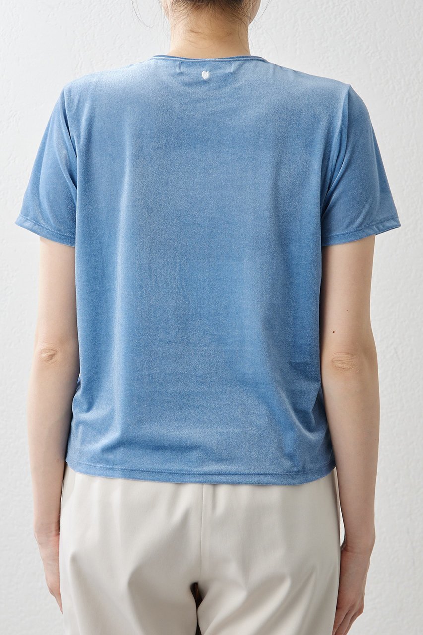 【ウィムガゼット/Whim Gazette】の【THE PAUSE】ベロアコンパクトTシャツ 人気、トレンドファッション・服の通販 founy(ファニー) 　ファッション　Fashion　レディースファッション　WOMEN　トップス・カットソー　Tops/Tshirt　シャツ/ブラウス　Shirts/Blouses　ロング / Tシャツ　T-Shirts　カットソー　Cut and Sewn　ベロア　Velour　コンパクト　Compact　ショート　Short　シンプル　Simple　ストレッチ　Stretch　スリーブ　Sleeve　ベロア　Velor　other-7|ID: prp329100004456348 ipo3291000000031323991