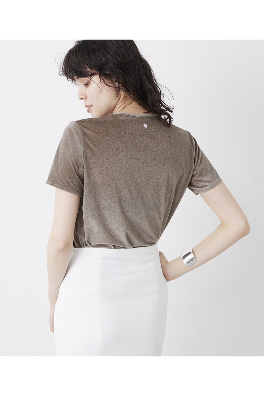【ウィムガゼット/Whim Gazette】の【THE PAUSE】ベロアコンパクトTシャツ 人気、トレンドファッション・服の通販 founy(ファニー) 　ファッション　Fashion　レディースファッション　Fashion for Women　トップス・カットソー　Cut & Sew Tops　シャツ・ブラウス・オフィスカジュアル　Elegant Blouses & Button-Ups　ロングTシャツ・Tシャツ　Longline T-Shirts & Tees　カットソー・ベーシックTシャツ　Cut-and-Sewn Tops / Stretch Tees & Basics　ベロアトップス　Velour Tops / Velvet-Look Items　コンパクト　Compact, Small Size　ショート　Short, Short Length　シンプル　Simple, Minimal　ストレッチ　Stretch, Stretchy Fabric　スリーブ　Sleeve, Long Sleeve / Short Sleeve　ベロア　Velour, Soft Velvet　other-4|ID: prp329100004456348 ipo3291000000032848646