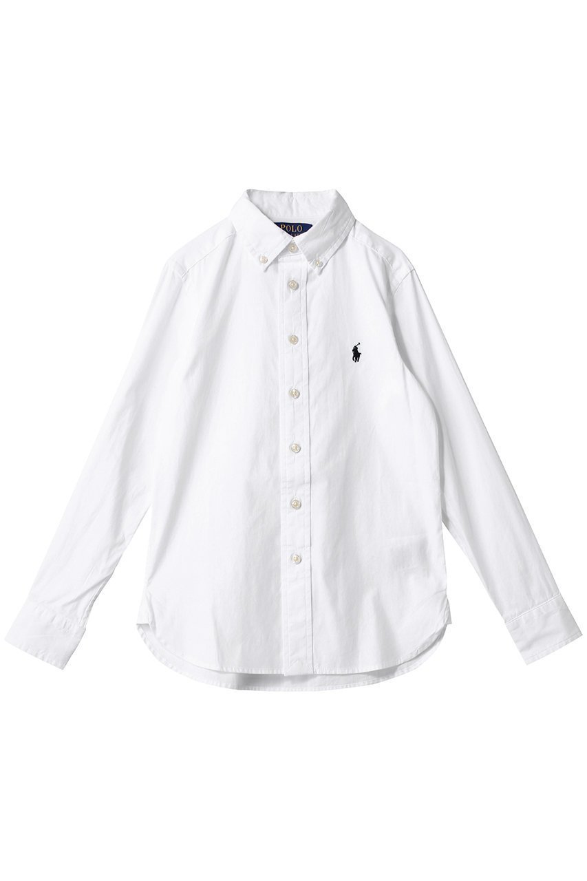 【ラルフローレン/RALPH LAUREN / KIDS】の【KIDS】【POLO RALPH LAUREN】スリム フィット コットン オックスフォード シャツ ホワイト 16 人気、トレンドファッション・服の通販 founy(ファニー) 　ファッション　Fashion　キッズファッション　Fashion for Kids　トップス・カットソー　Cut & Sew Tops　クラシック　Classic, Timeless Style　スリム　Slim, Slim Fit　ダウン　Down, Puffer　フィット　Fit, Slim Fit　フォーマル　Formal, Dressy　エレガント 上品　Elegant　 other-1|ID: prp329100004456352 ipo3291000000036192411