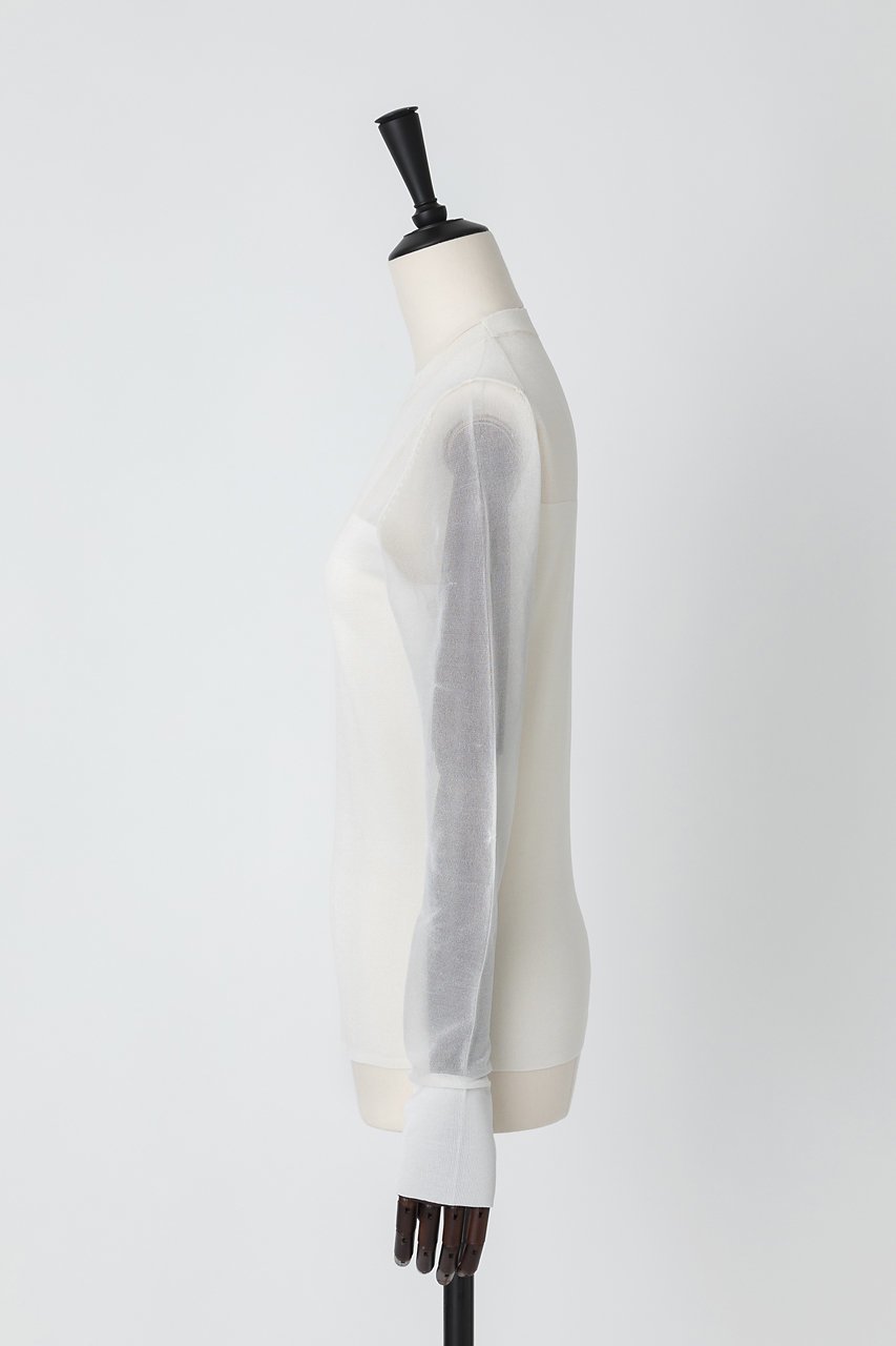 【オーヴィル/EAUVIRE】のシアーシルクプルオーバー 人気、トレンドファッション・服の通販 founy(ファニー) 　ファッション　Fashion　レディースファッション　WOMEN　トップス・カットソー　Tops/Tshirt　シャツ/ブラウス　Shirts/Blouses　プルオーバー　Pullover　イタリア　Italy　インナー　Inner　オーガニック　Organic　コンパクト　Compact　シアー　Sheer　シルク　Silk　スリーブ　Sleeve　フィット　Fit　ロング　Long　other-2|ID: prp329100004456369 ipo3291000000031250347