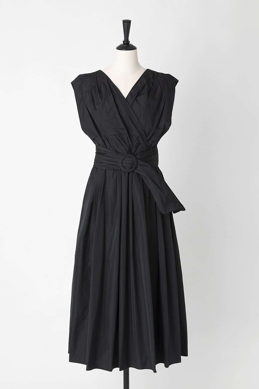 【オーヴィル/EAUVIRE】のタックギャザーベルトドレス 人気、トレンドファッション・服の通販 founy(ファニー) 　ファッション　Fashion　レディースファッション　Fashion for Women　ワンピース　Dresses　フォーマル・パーティードレス・結婚式用ドレス　Elegant & Casual Dresses　チュニック　Tunic Tops & Dresses　ベルト&ウエストマーク　Belts & Waist Accessories　ギャザー　Gathered, Ruffled　シルク　Silk, 100% Silk　タフタ　Taffeta, Structured Fabric　チュニック　Tunic, Long Top　ドレス　Dress, One-Piece　バランス　Balance, Style Balance　ランダム　Random, Irregular　ロング　Long, Long-Length　エレガント 上品　Elegant　定番　Standard, Basic Item　 other-1|ID: prp329100004456370 ipo3291000000035957265