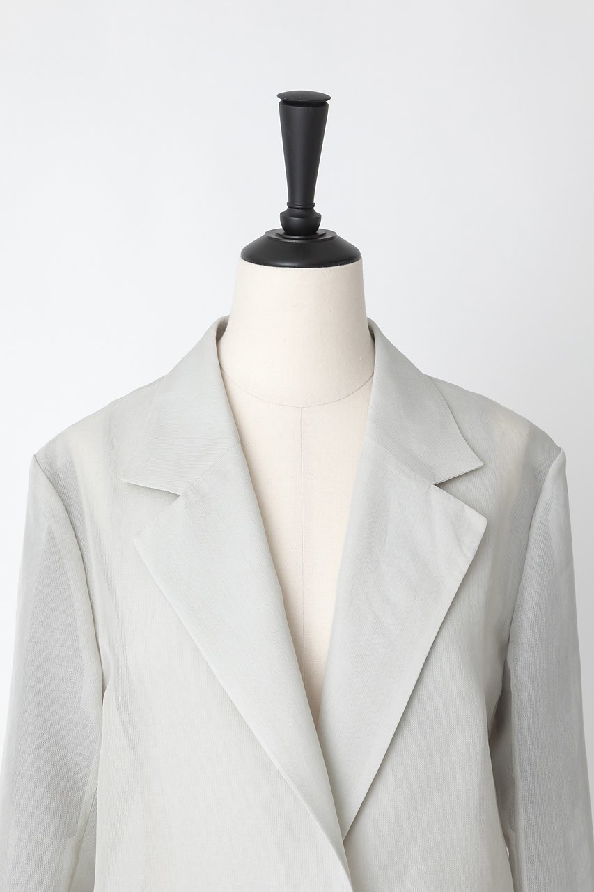 【オーヴィル/EAUVIRE】のシアージャケット 人気、トレンドファッション・服の通販 founy(ファニー) 　ファッション　Fashion　レディースファッション　WOMEN　アウター　Coat Outerwear　ジャケット　Jackets　イタリア　Italy　オーガンジー　Organdy　シアー　Sheer　シルク　Silk　ジャケット　Jacket　トレンド　Trend　夏　Summer　定番　Standard　other-4|ID: prp329100004456372 ipo3291000000031250371