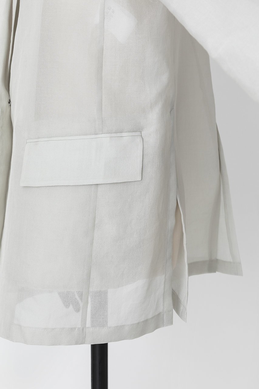 【オーヴィル/EAUVIRE】のシアージャケット 人気、トレンドファッション・服の通販 founy(ファニー) 　ファッション　Fashion　レディースファッション　WOMEN　アウター　Coat Outerwear　ジャケット　Jackets　イタリア　Italy　オーガンジー　Organdy　シアー　Sheer　シルク　Silk　ジャケット　Jacket　トレンド　Trend　夏　Summer　定番　Standard　other-5|ID: prp329100004456372 ipo3291000000031324057