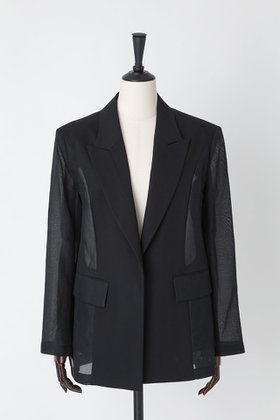 【オーヴィル/EAUVIRE】のシアーコンビジャケット 人気、トレンドファッション・服の通販 founy(ファニー) ファッション Fashion レディースファッション Ladies' Fashion Online アウター Coat Outerwear ジャケット Jackets イタリア Italy オーガンジー Organdy サマー Summer シアー Sheer シルク Silk ジャケット Jacket スタイリッシュ Stylish トレンド Trend フロント Front |ID:prp329100004456373
