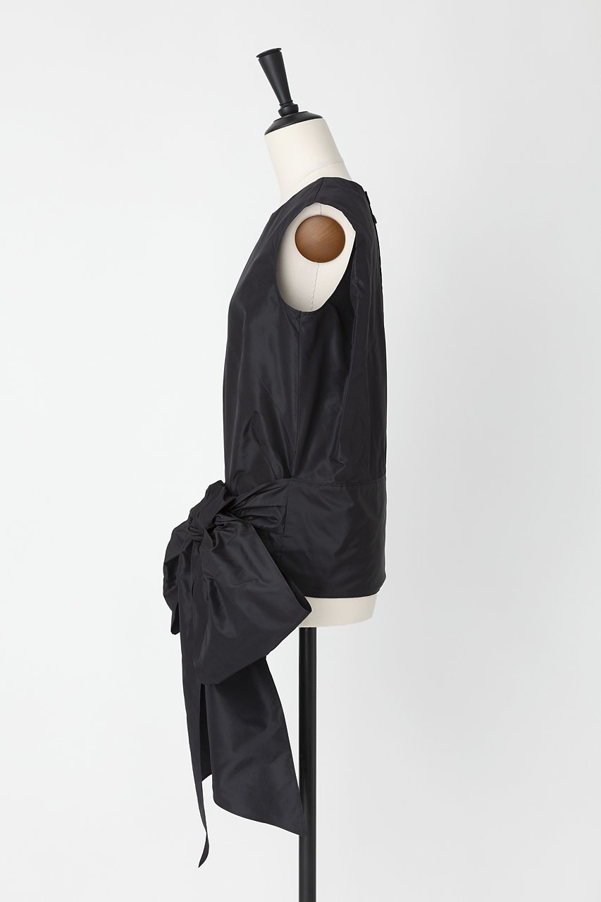【オーヴィル/EAUVIRE】のビッグリボンブラウス 人気、トレンドファッション・服の通販 founy(ファニー) 　ファッション　Fashion　レディースファッション　WOMEN　トップス・カットソー　Tops/Tshirt　キャミソール / ノースリーブ　No Sleeves　シャツ/ブラウス　Shirts/Blouses　おすすめ　Recommend　イタリア　Italy　シルク　Silk　タフタ　Taffeta　デニム　Denim　ノースリーブ　No Sleeve　ビッグ　Big　リボン　Ribbon　other-2|ID: prp329100004456374 ipo3291000000031250378