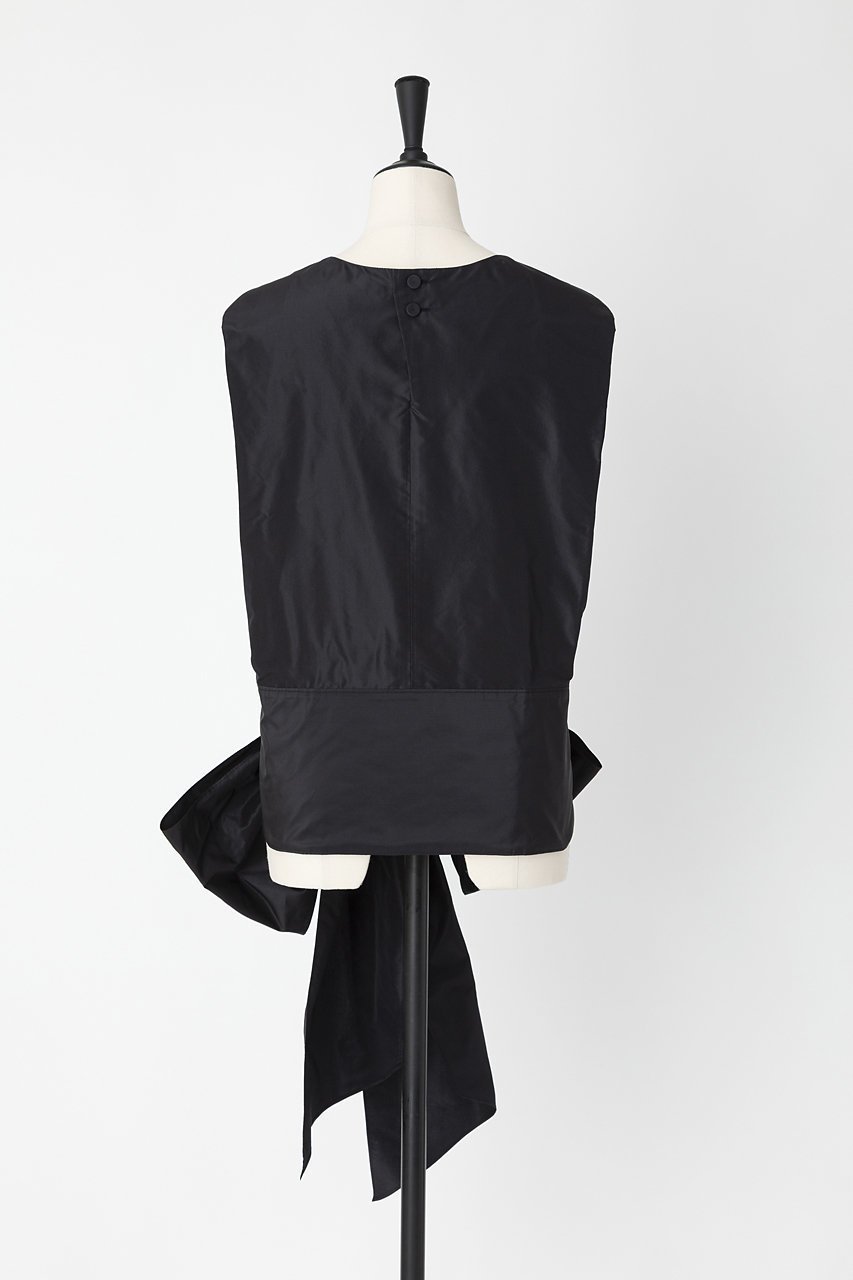 【オーヴィル/EAUVIRE】のビッグリボンブラウス 人気、トレンドファッション・服の通販 founy(ファニー) 　ファッション　Fashion　レディースファッション　WOMEN　トップス・カットソー　Tops/Tshirt　キャミソール / ノースリーブ　No Sleeves　シャツ/ブラウス　Shirts/Blouses　おすすめ　Recommend　イタリア　Italy　シルク　Silk　タフタ　Taffeta　デニム　Denim　ノースリーブ　No Sleeve　ビッグ　Big　リボン　Ribbon　other-3|ID: prp329100004456374 ipo3291000000031250380