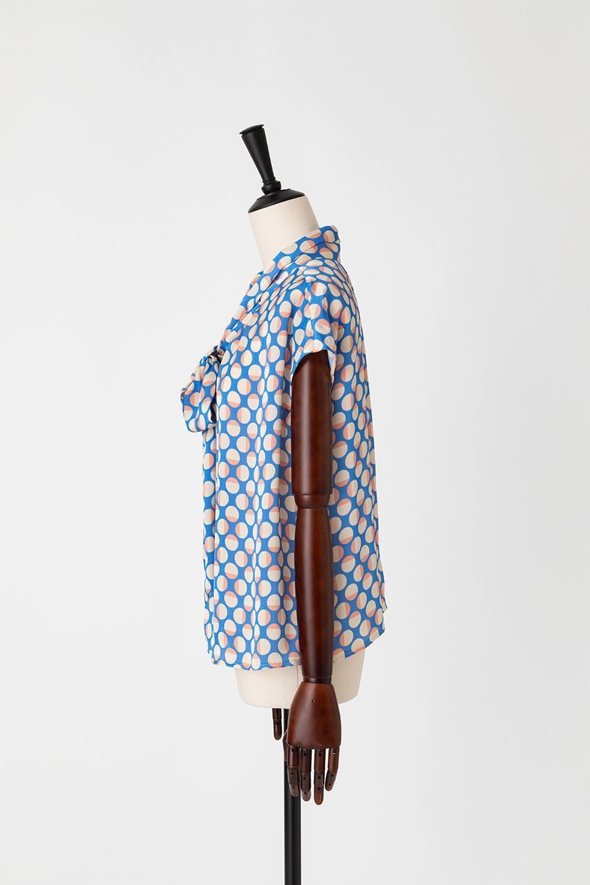 【オーヴィル/EAUVIRE】のプリントボウタイブラウス 人気、トレンドファッション・服の通販 founy(ファニー) 　ファッション　Fashion　レディースファッション　WOMEN　トップス・カットソー　Tops/Tshirt　キャミソール / ノースリーブ　No Sleeves　シャツ/ブラウス　Shirts/Blouses　セットアップ　Set Up　ノースリーブ　No Sleeve　other-2|ID: prp329100004456376 ipo3291000000031250389
