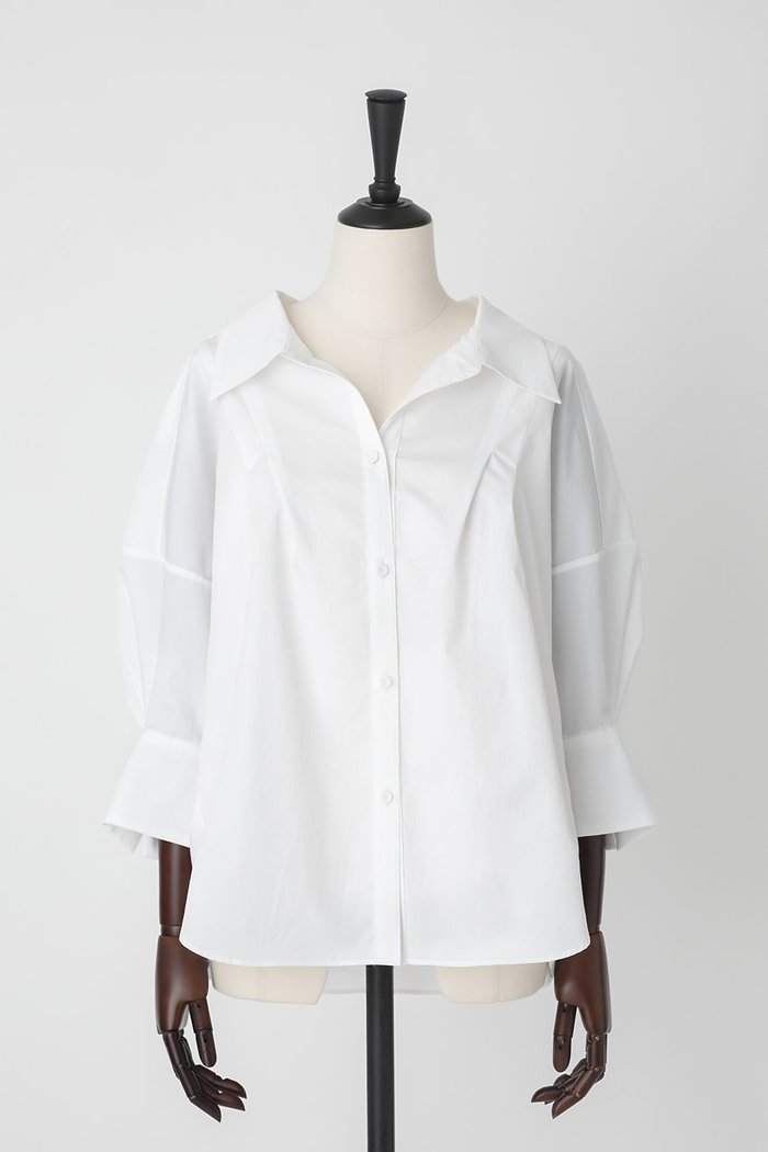 【オーヴィル/EAUVIRE】のショルダータックシャツ インテリア・キッズ・メンズ・レディースファッション・服の通販 founy(ファニー) https://founy.com/ ファッション Fashion レディースファッション WOMEN トップス・カットソー Tops/Tshirt シャツ/ブラウス Shirts/Blouses エレガント 上品 Elegant サテン Satin シルキー Silky スリーブ Sleeve ロング Long 日本製 Made In Japan |ID: prp329100004456380 ipo3291000000031184268