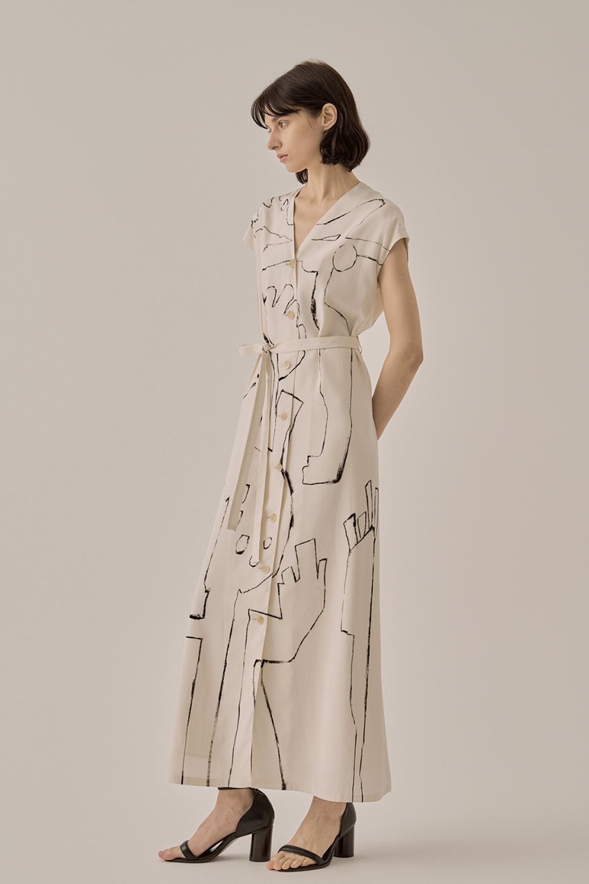 【アキラナカ/AKIRANAKA】のUlrike オリジナルプリントドレス 人気、トレンドファッション・服の通販 founy(ファニー) 　ファッション　Fashion　レディースファッション　WOMEN　ワンピース　Dress　ドレス　Party Dresses　チュニック　Tunic　グラフィック　Graphic　チュニック　Tunic　ドレス　Dress　プリント　Print　リュクス　Luxe　ロング　Long　other-6|ID: prp329100004456386 ipo3291000000031324105
