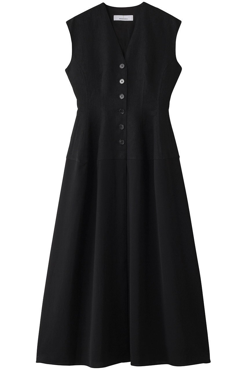 【アキラナカ/AKIRANAKA】のIlsa ノースリーブドレス インテリア・キッズ・メンズ・レディースファッション・服の通販 founy(ファニー) 　ファッション　Fashion　レディースファッション　Fashion for Women　ワンピース　Dresses　フォーマル・パーティードレス・結婚式用ドレス　Elegant & Casual Dresses　チュニック　Tunic Tops & Dresses　コンビ　Combo, Combination Style　チュニック　Tunic, Long Top　ドレス　Dress, One-Piece　ノースリーブ　Sleeveless, No-Sleeve　バランス　Balance, Style Balance　フォルム　Silhouette, Form　ロング　Long, Long-Length　ブラック|ID: prp329100004456387 ipo3291000000032867914