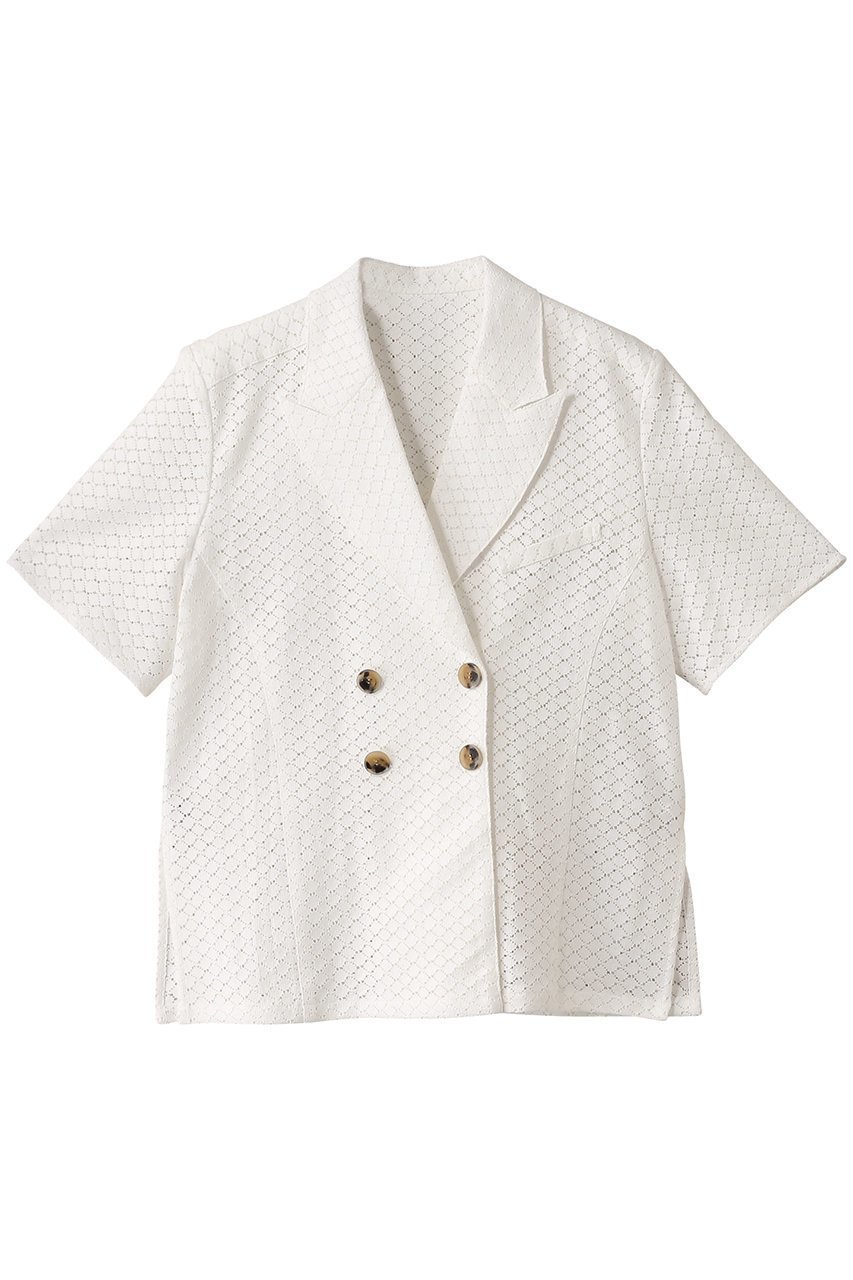 【アキラナカ/AKIRANAKA】のSylvie レースシャツ インテリア・キッズ・メンズ・レディースファッション・服の通販 founy(ファニー) 　ファッション　Fashion　レディースファッション　Fashion for Women　トップス・カットソー　Cut & Sew Tops　シャツ・ブラウス・オフィスカジュアル　Elegant Blouses & Button-Ups　ショート　Short, Short Length　スリーブ　Sleeve, Long Sleeve / Short Sleeve　センター　Center, Center Line　マニッシュ　Mannish, Boyish　モダン　Modern, Contemporary　レース　Lace, Lace Fabric　ホワイト|ID: prp329100004456389 ipo3291000000032844383