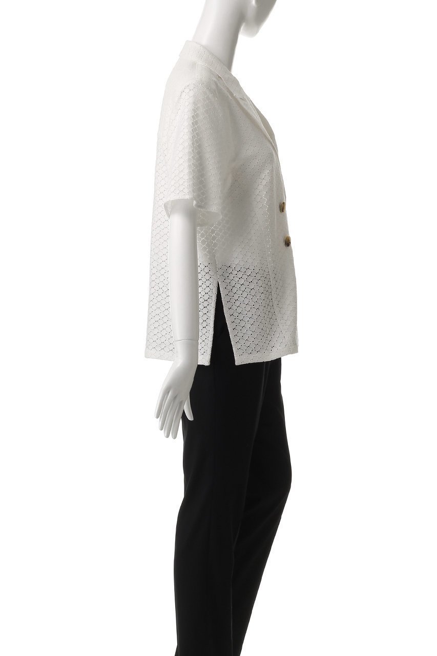【アキラナカ/AKIRANAKA】のSylvie レースシャツ 人気、トレンドファッション・服の通販 founy(ファニー) 　ファッション　Fashion　レディースファッション　Fashion for Women　トップス・カットソー　Cut & Sew Tops　シャツ・ブラウス・オフィスカジュアル　Elegant Blouses & Button-Ups　ショート　Short, Short Length　スリーブ　Sleeve, Long Sleeve / Short Sleeve　センター　Center, Center Line　マニッシュ　Mannish, Boyish　モダン　Modern, Contemporary　レース　Lace, Lace Fabric　other-3|ID: prp329100004456389 ipo3291000000032844395