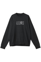 【エムエムシックス メゾンマルジェラ/MM6 Maison Margiela / MEN】の【MEN】ナンバリング ロゴ スウェットシャツ ブラック|ID:prp329100004456391