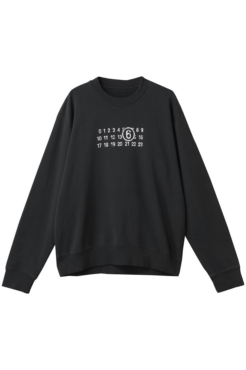 【エムエムシックス メゾンマルジェラ/MM6 Maison Margiela / MEN】の【MEN】ナンバリング ロゴ スウェットシャツ インテリア・キッズ・メンズ・レディースファッション・服の通販 founy(ファニー) 　ファッション　Fashion　メンズファッション　Fashion for Men　トップス・カットソー　Cut & Sew Tops　パーカー・フーディー / カジュアルコーデ　Hoodies & Parkas　メンズシャツ　Shirts　シンプル　Simple, Minimal　スウェット / スエット　Sweatshirt, Sweatwear　ブラック|ID: prp329100004456391 ipo3291000000032858132