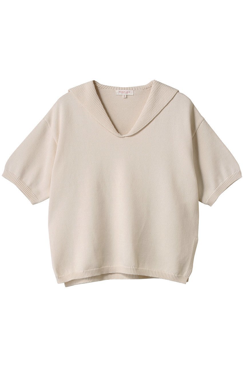 【デミーリー/DEMYLEE】のJANE ソフトコットン セーラーカラーニットトップ 人気、トレンドファッション・服の通販 founy(ファニー) 　ファッション　Fashion　レディースファッション　Fashion for Women　トップス・カットソー　Cut & Sew Tops　ニット　Knit Tops & Sweaters　カジュアルプルオーバー・ニットトップス　Pullovers & Knit Tops / Casual Pullovers　 other-1|ID: prp329100004456415 ipo3291000000032934190