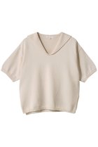 【デミーリー/DEMYLEE】のJANE ソフトコットン セーラーカラーニットトップ オフホワイト|ID:prp329100004456415